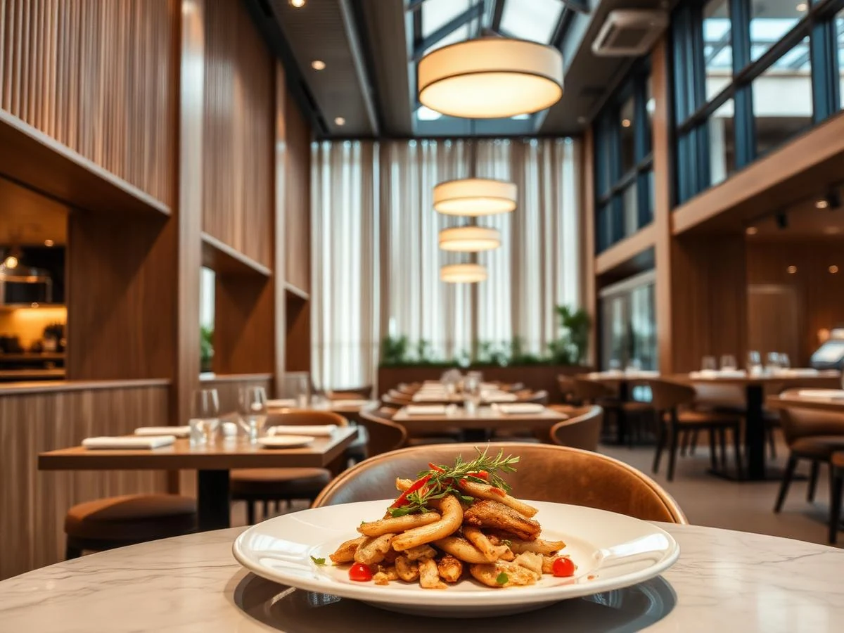 Concept fotografico per il sito di un ristorante contemporaneo